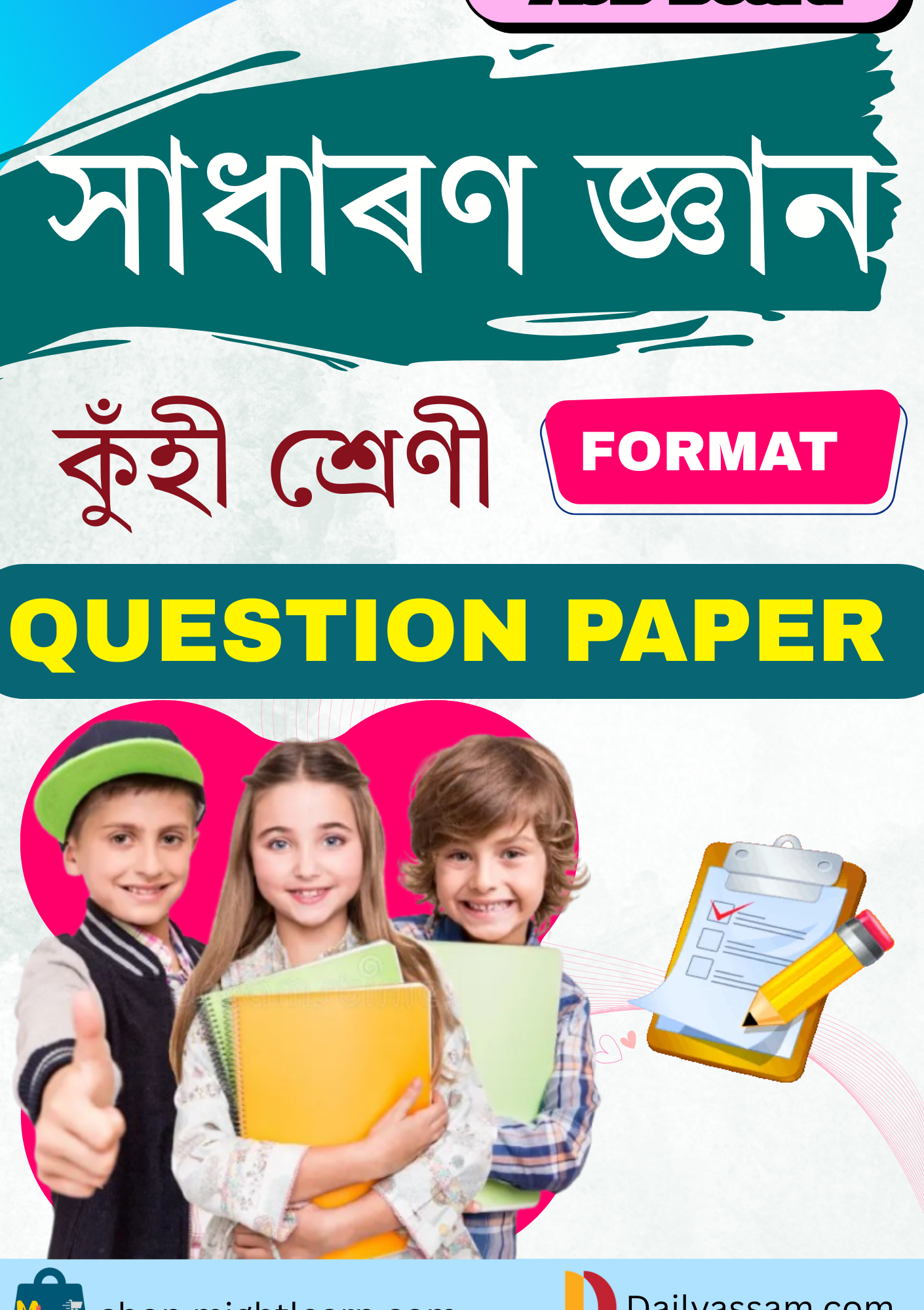 কুঁহী শ্ৰেণীৰ সাধাৰণ জ্ঞান প্ৰশ্ন কাকত AJB