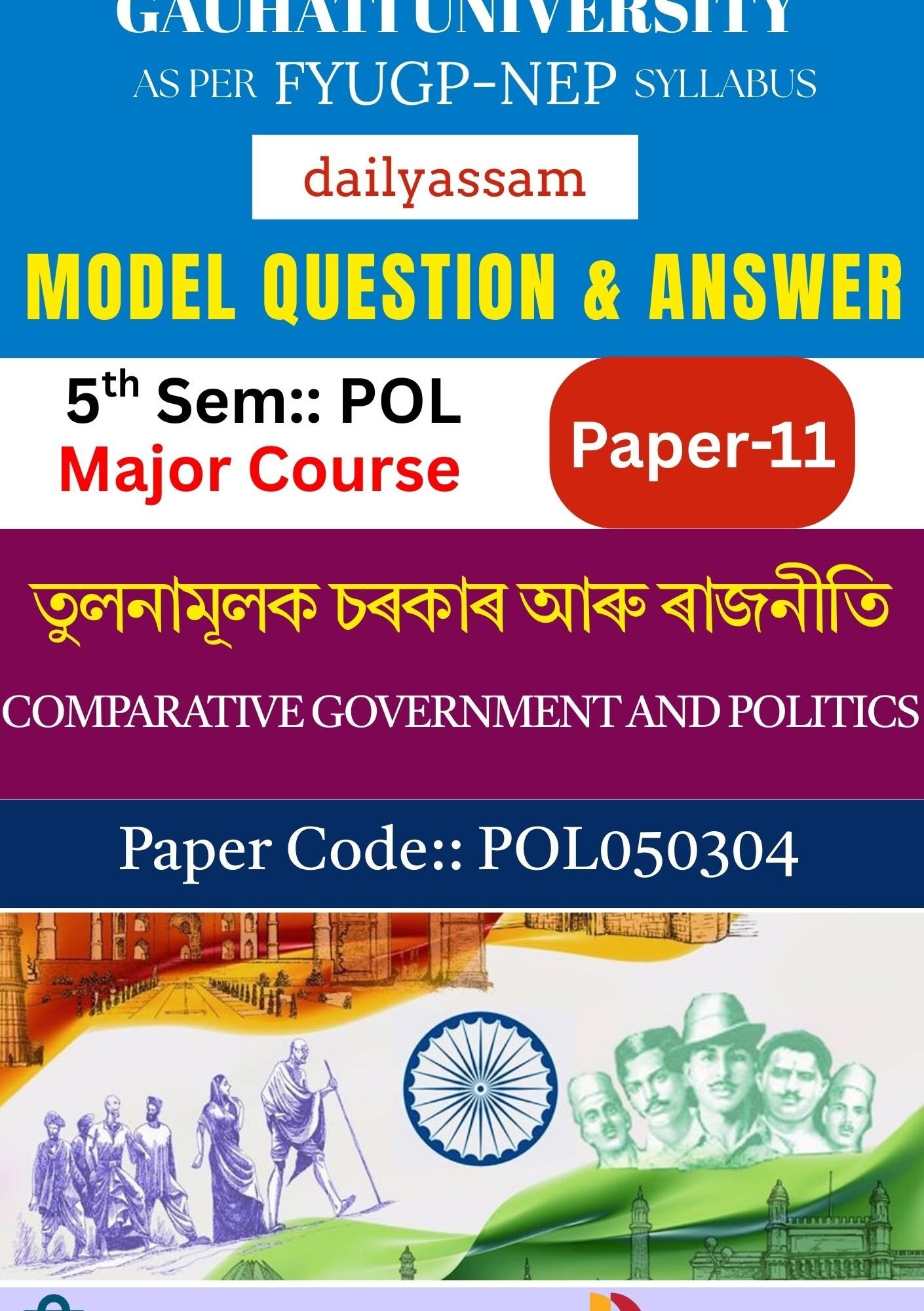 GU BA 5th Sem Political Science AM | Paper 11