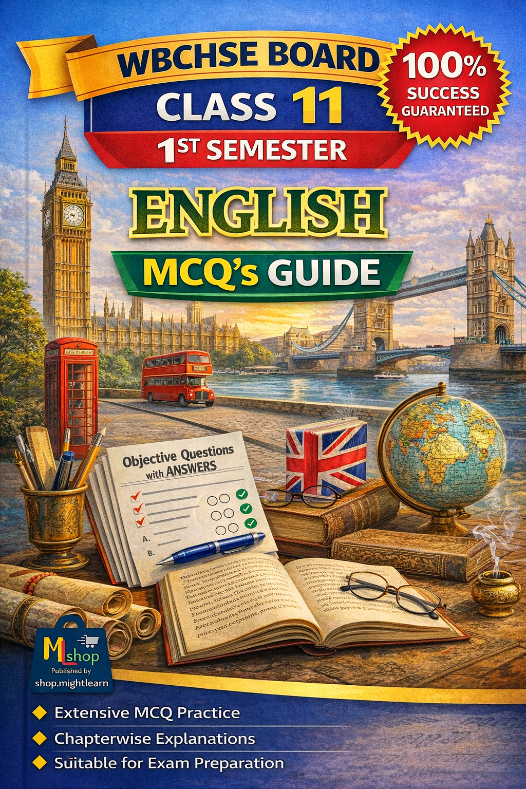 WBCHSE Class 11 1st Semester English MCQ's Guide Books | HS প্রথম সেমিস্টারের ইংরেজি MCQ's নোটস্