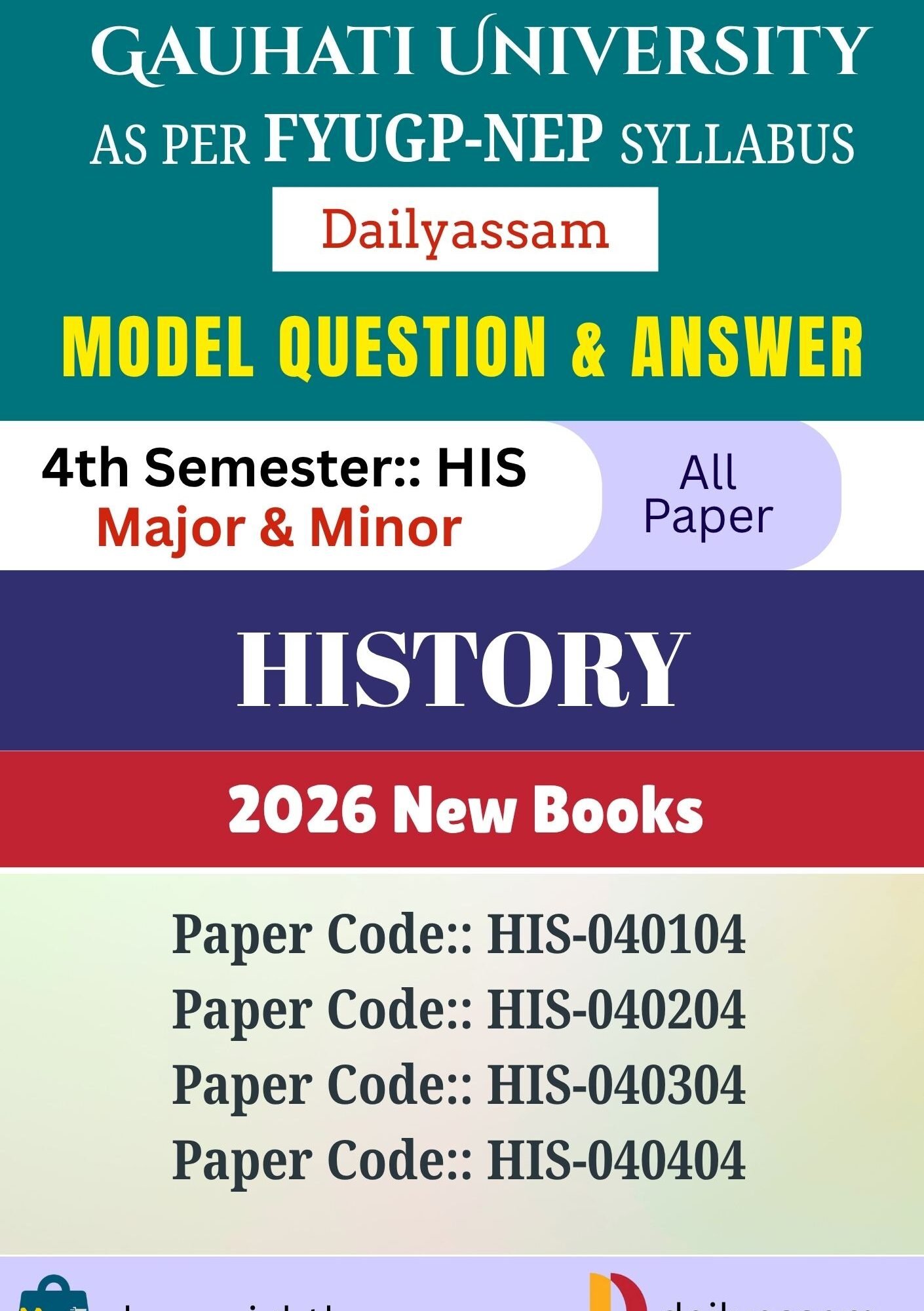 GU BA 4th Sem History AM