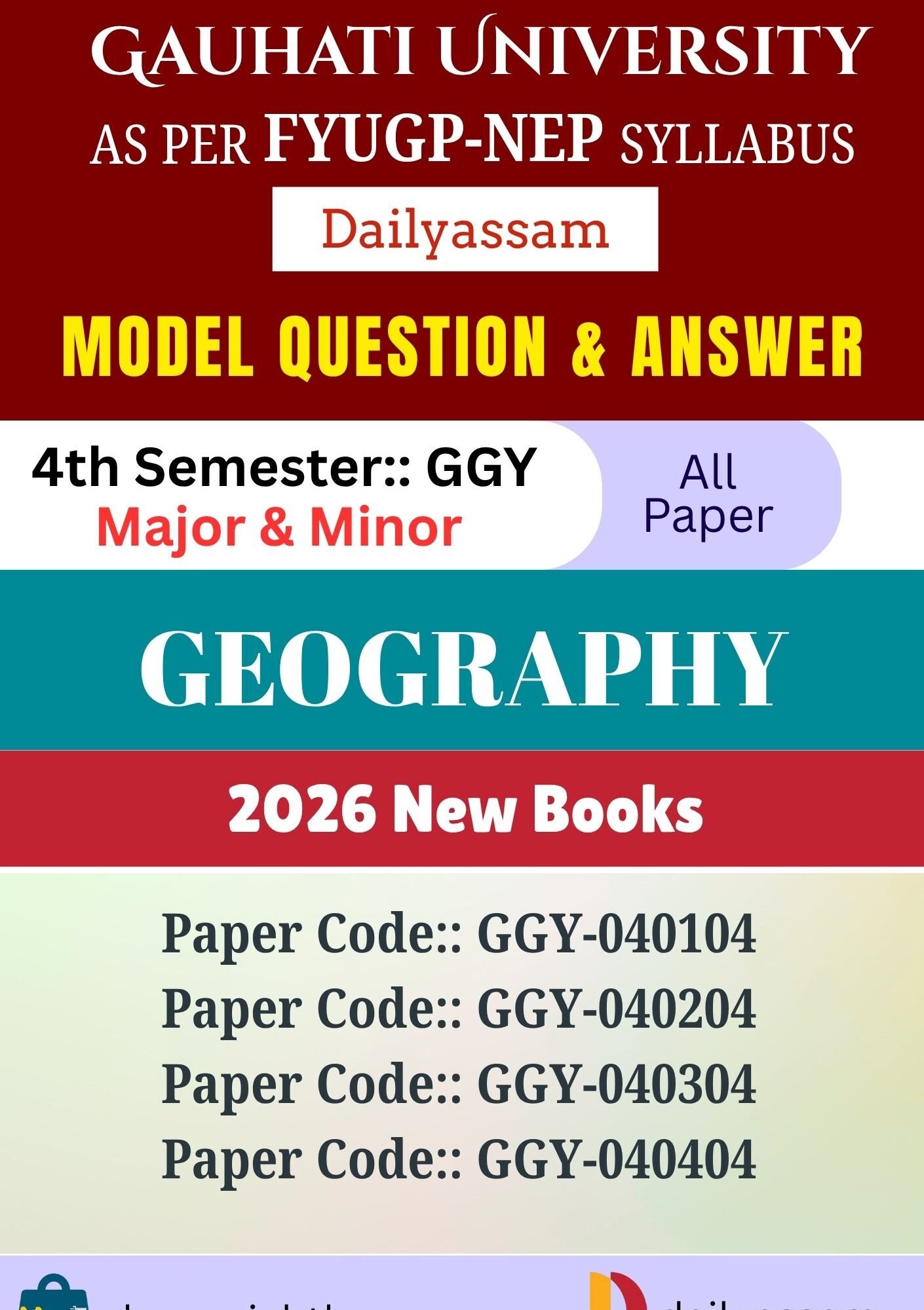 GU BA 4th Sem Geography AM