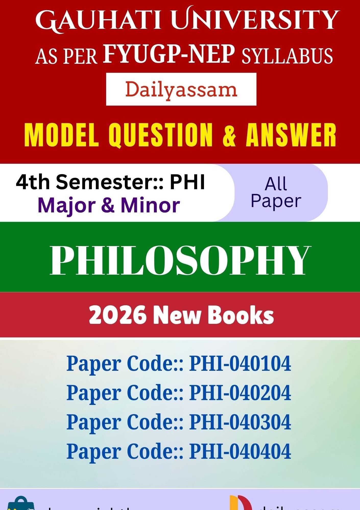 GU BA 4th Sem Philosophy AM