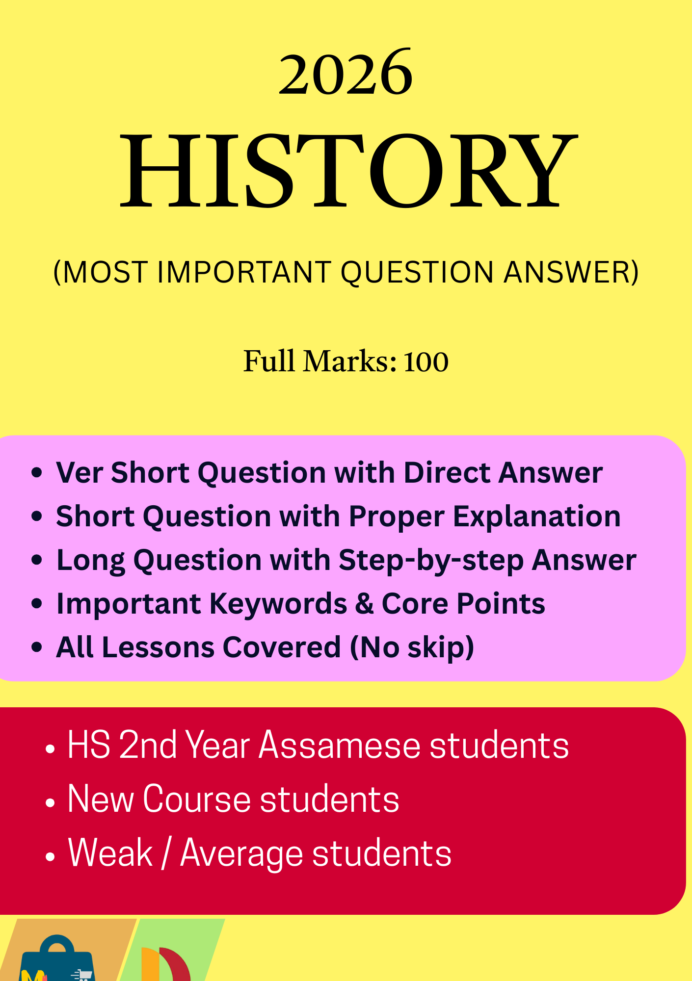 AHSEC Class 12 History Most Important Solution in Assamese Medium