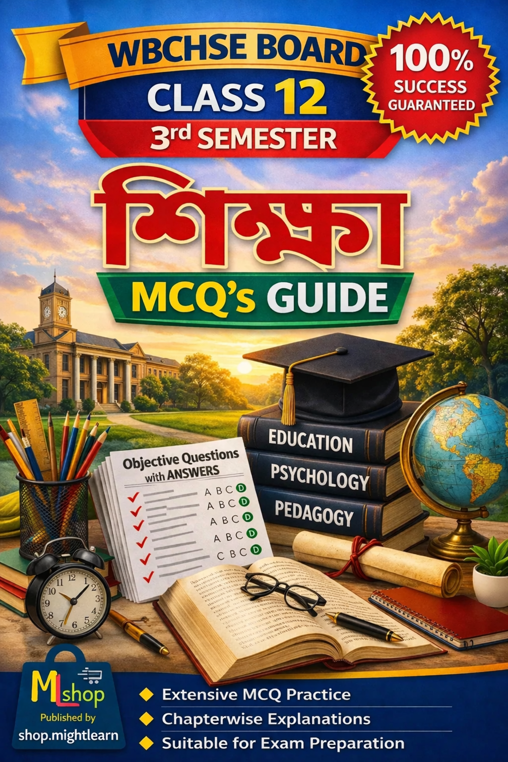 WBCHSE Class 12 3rd Semester Education MCQ's Guide Books | HS তৃতীয় সেমিস্টারের শিক্ষাবিজ্ঞান MCQ's নোটস্