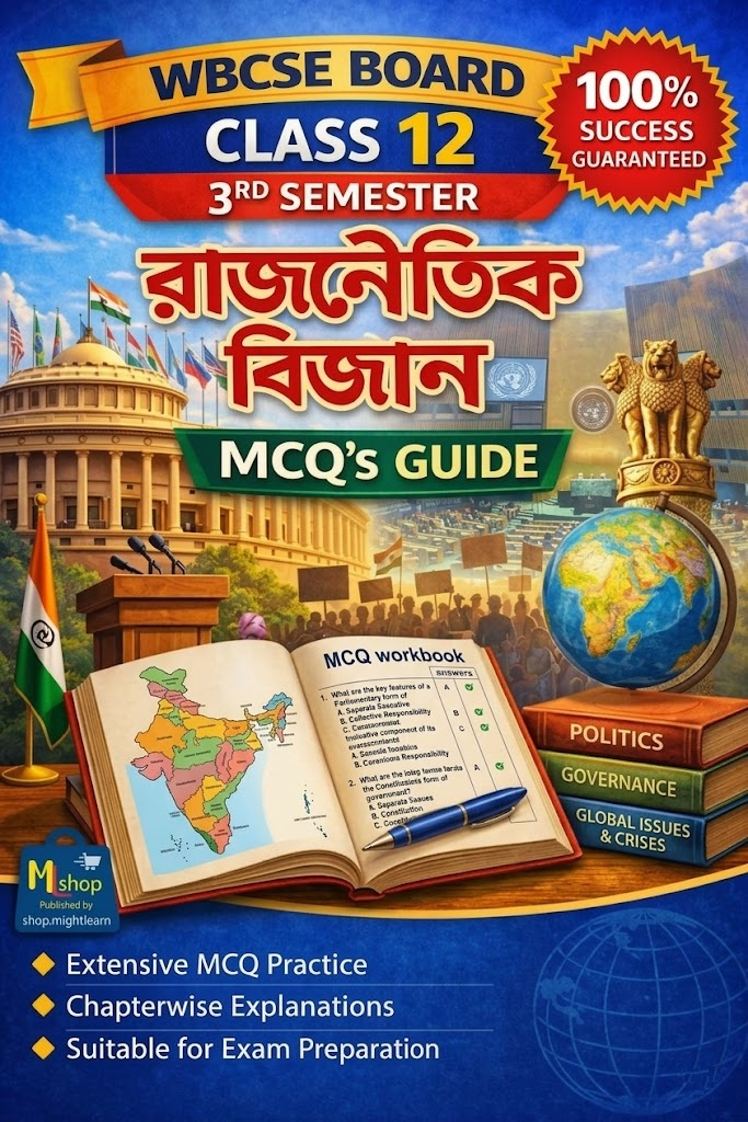 WBCHSE Class 12 3rd Semester Political Science MCQ's Guide Books | HS তৃতীয় সেমিস্টারের ৰাজনৈতিক বিজ্ঞান MCQ's নোটস্