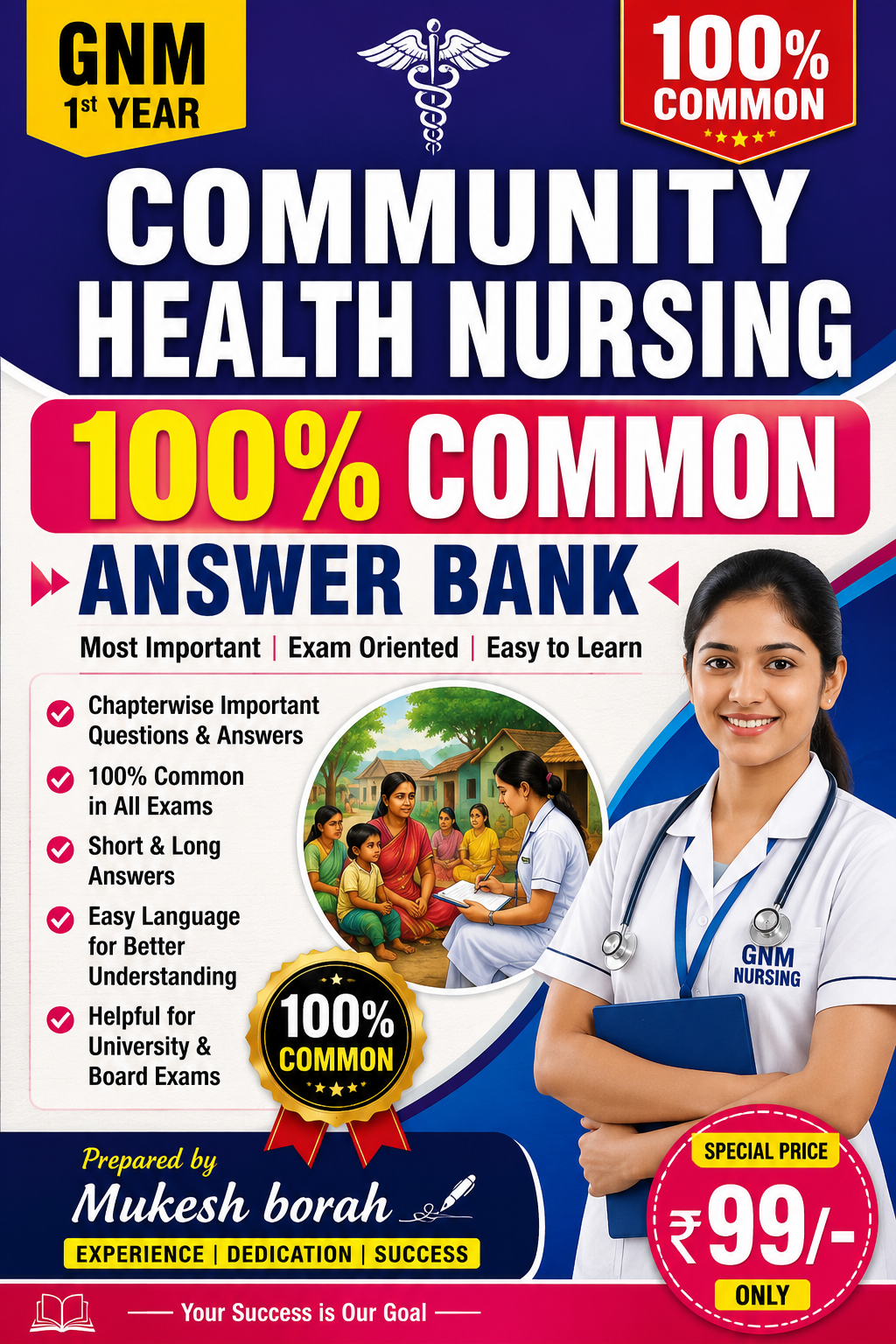 GNM 1st Year Bio Science Common Answer for Final Exam 2026 |