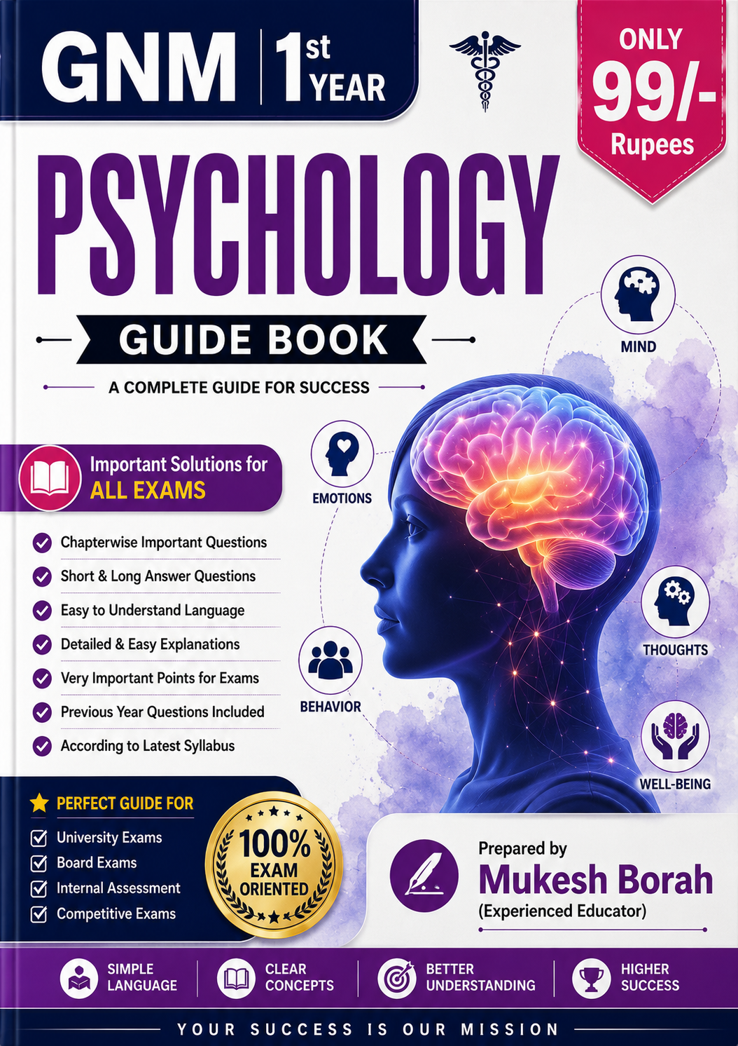 GNM 1st Year Psychology (Behavioural Science) Guide Books for Exam |